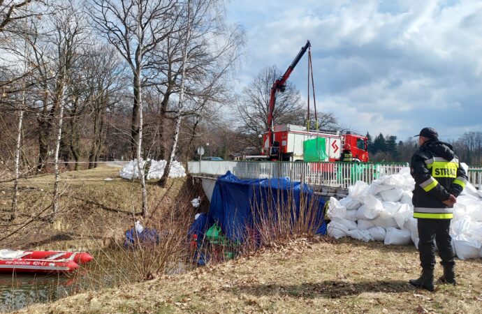 Ćwiczenia Straży Pożarnej w Parku Śląskim. Wstęp do modernizacji ważnego zbiornika